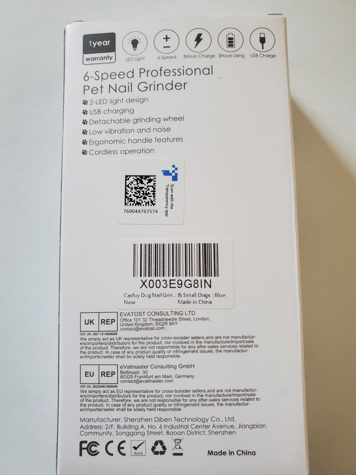 Professional Per Nail Grinder 4.8V Motor