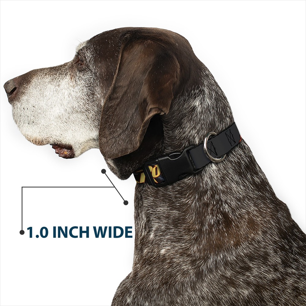 Plastic Clip Collar ROBIN Red/Black Poses Gray Small 9.5-13"