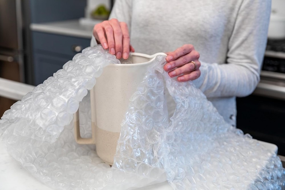 Max Strength Bubble Cushioning Wrap for Moving & Shipping, 15 FT, Large Bubbl...