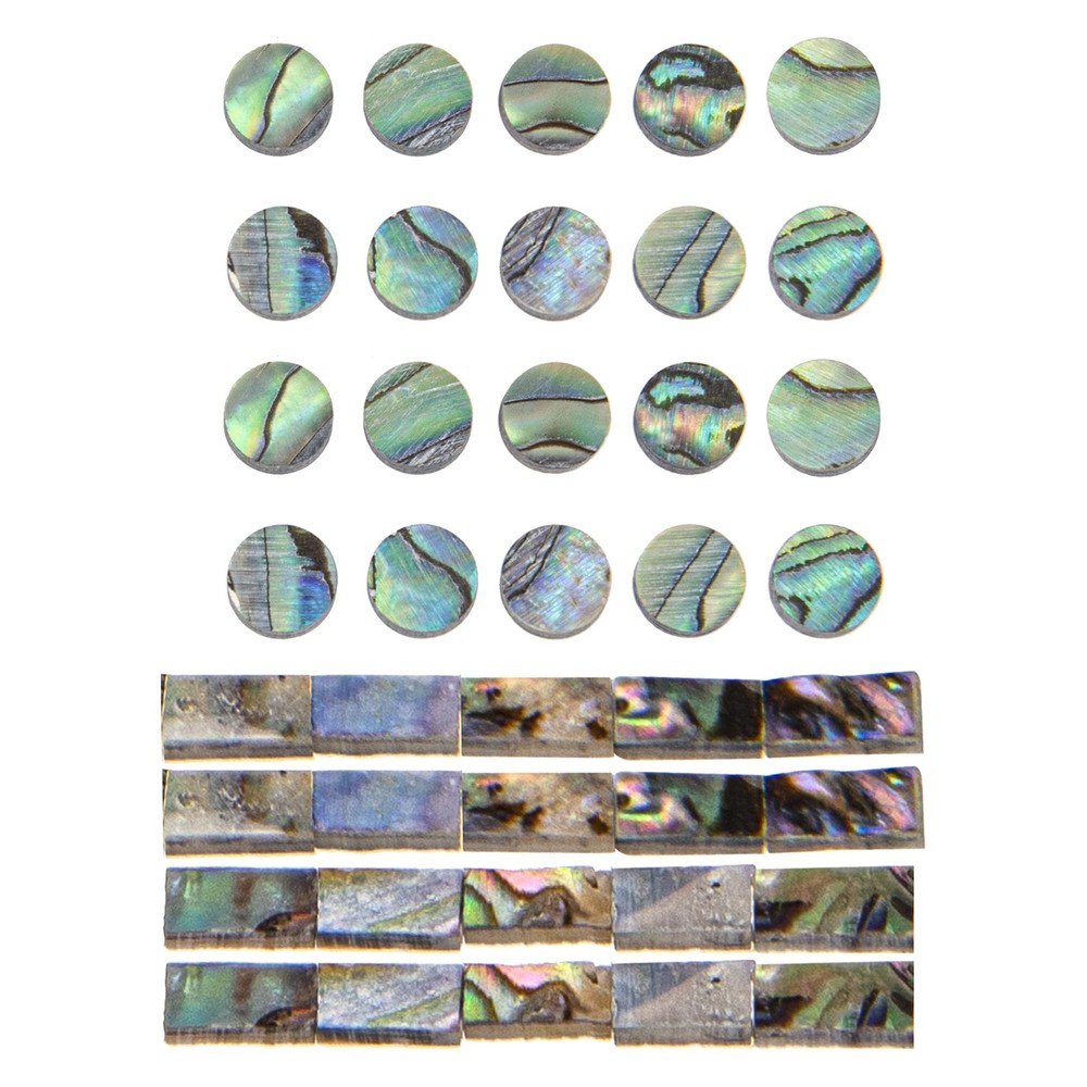 40Pcs Abalone Inlay Dots & Abalone Shell Binding Purfling Strips Compatible w...