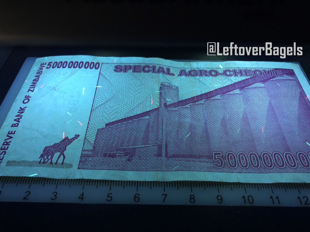 $25 & $5 Billion Special Agro Cheque Zimbabwe Banknote 2 Bundle Bond Check Argo