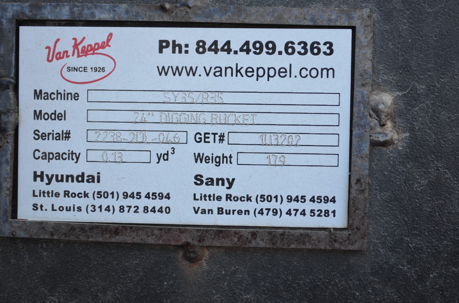 24" WAIN ROY BUCKET TO FIT A 3.5 METRIC TON MACHINE