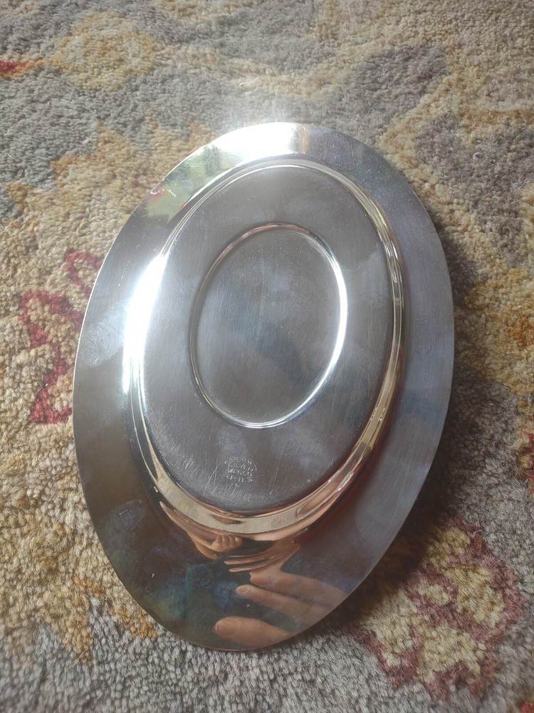 ELEGANT CRESCENT SILVER MFG. CO. OVAL SERVING DISH 9.5" x 6"