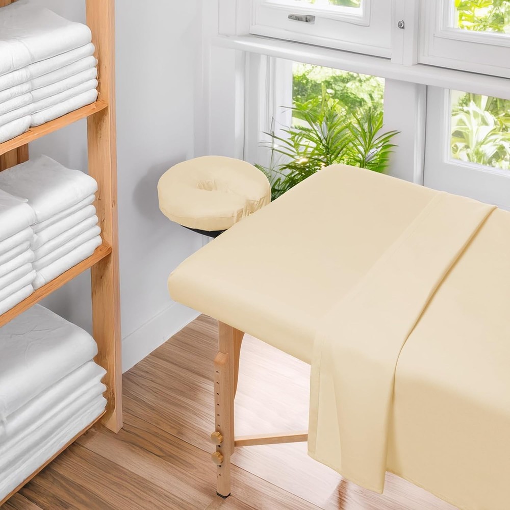 Soft & Wrinkle-Resistant Microfiber Massage Table Sheet Set - 3-Piece Essential