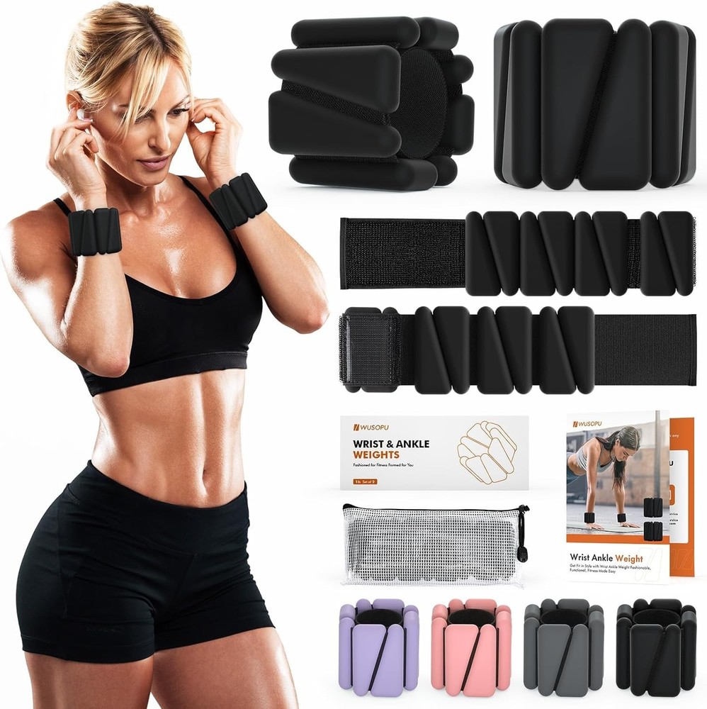Adjustable Wrist & Ankle Weights Set (2 lb Total) – Perfect for Home Workouts