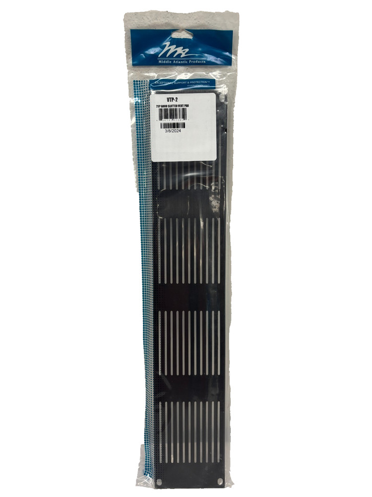 Middle Atlantic VTP-2, Anodized 2U Slotted Vent Panel - NEW
