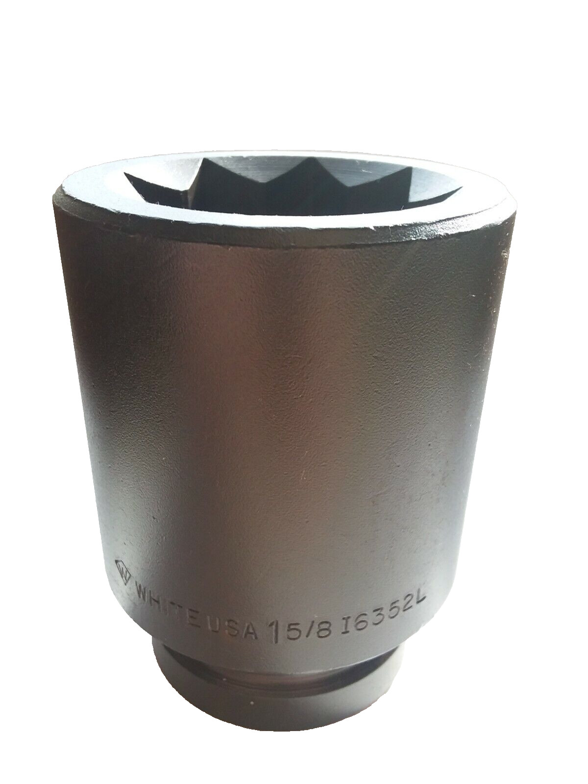 WHITE USA Track Socket 1" Drive, 1-5/8" 8 Point Deep Impact Socket Railroad New