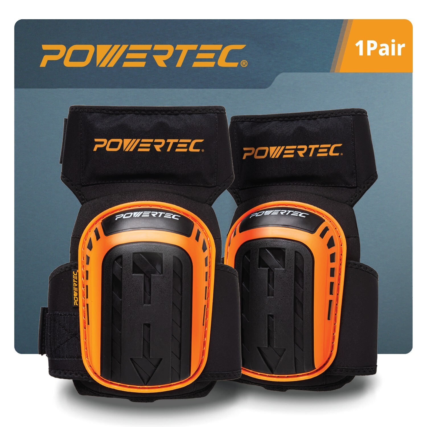 POWERTEC 71880 Knee Pads for Work, Construction, Flooring, Gardening, 1 PAIR