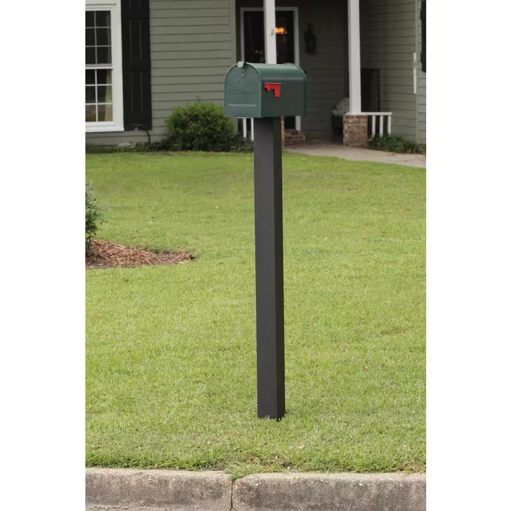 Gibraltar Mailboxes Elite Large Capacity Galvanized Steel Green, Post-Mount
