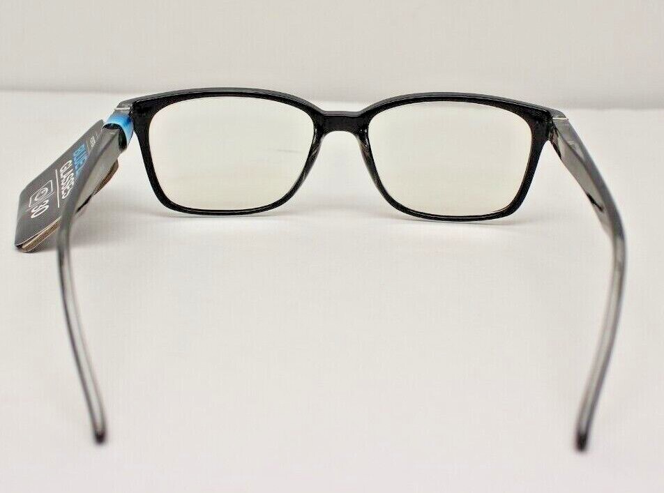 Foster Grant Glossy Black Rectangular Blue Light Glasses 100%UV Aurelia BLK