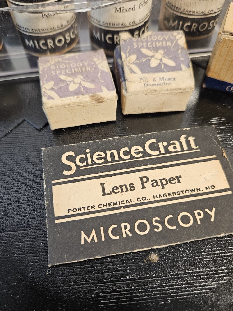 Vtg Sciencecraft Microscope Lab Accessory Kit 1935-1960