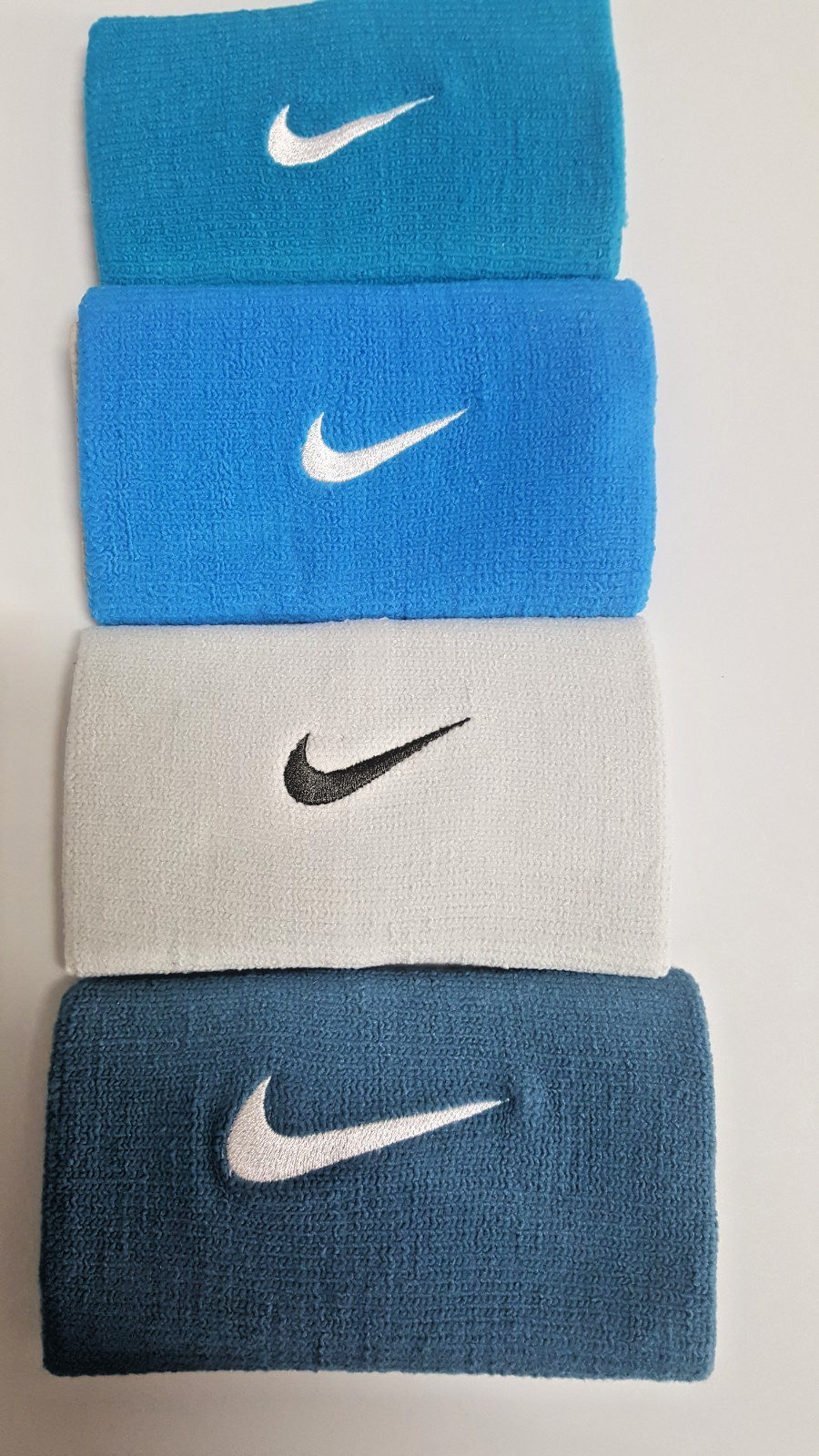 Nike Tennis (4) Four single Double-wide Wristbands Unisex NEW