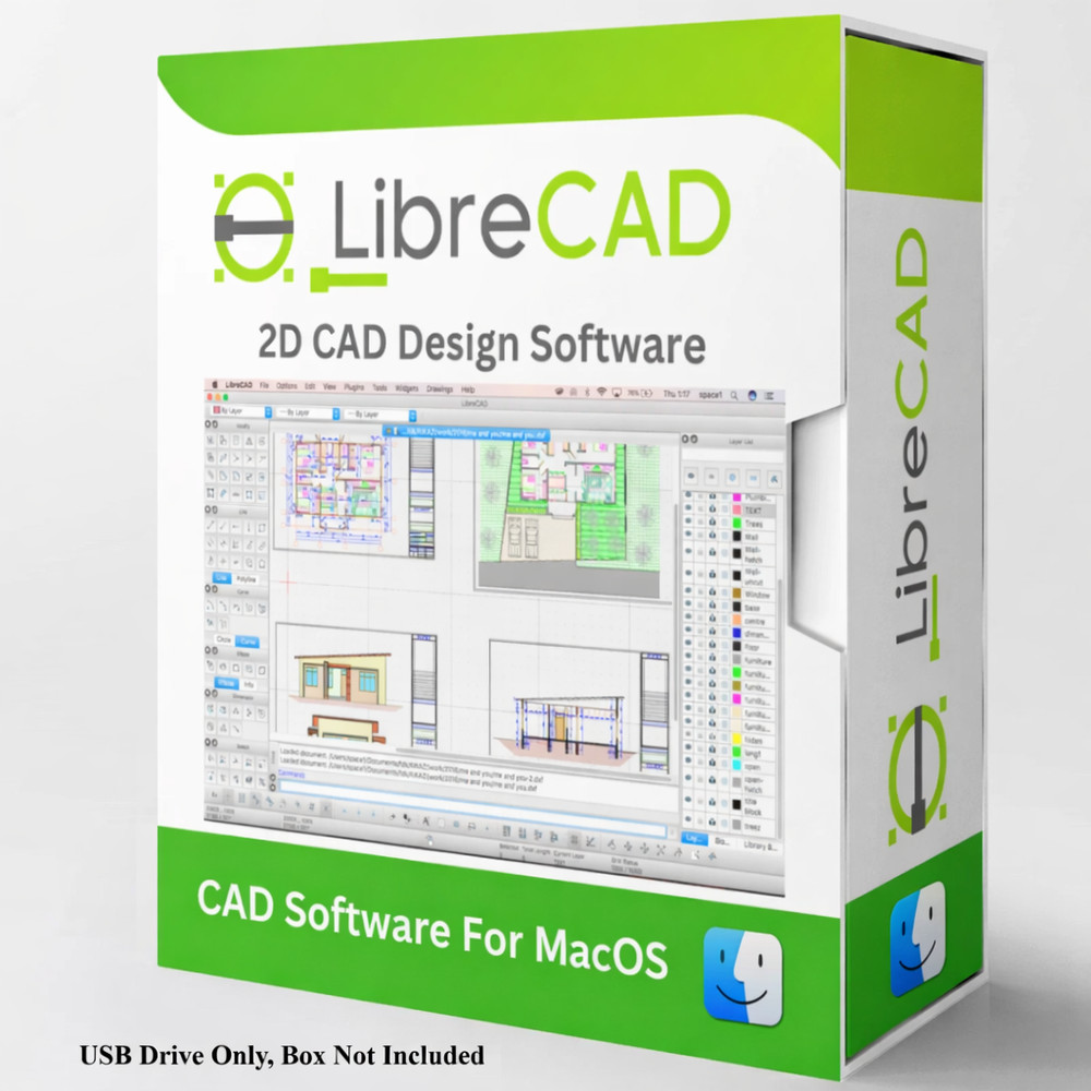 New Libre Cad 2D - Computer Aided Design CAD Software Package for Mac OS 2026