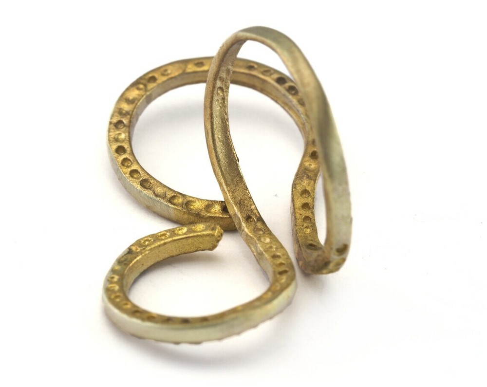 Ring Adjustable Ring Bezel Raw brass (18mm 8US inner size - Adjustable ) 2717