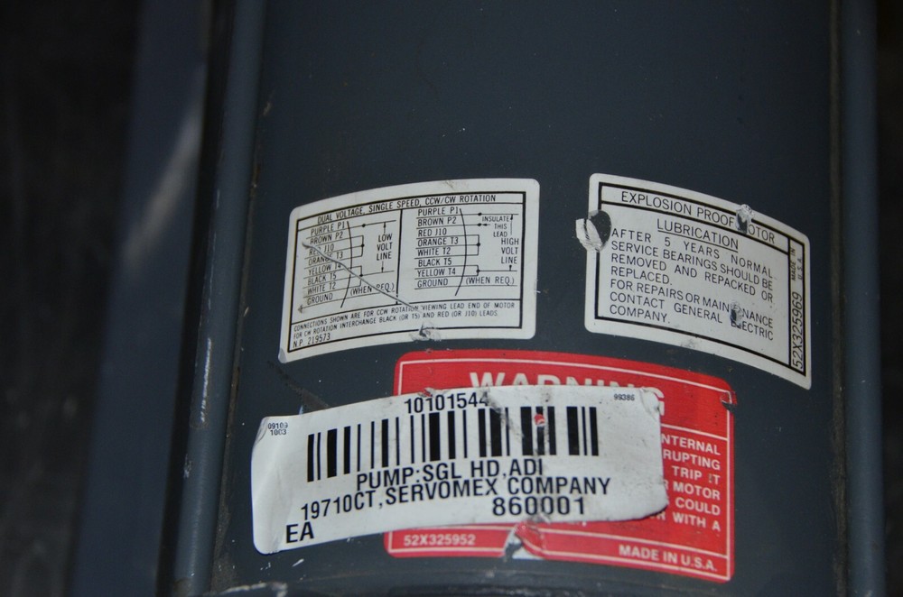 Air Dimensions Dia-Vac 19710TC Explosion Proof Single Head Diaphragm Pump