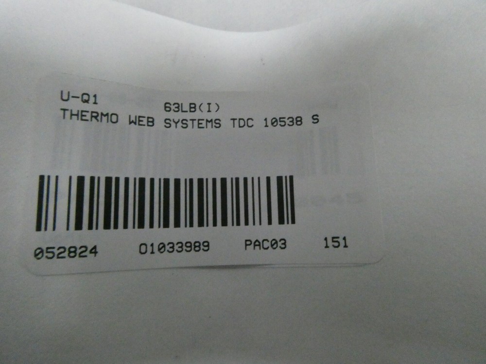 Thermo Web Systems TDC 10538 S Gear Reducer