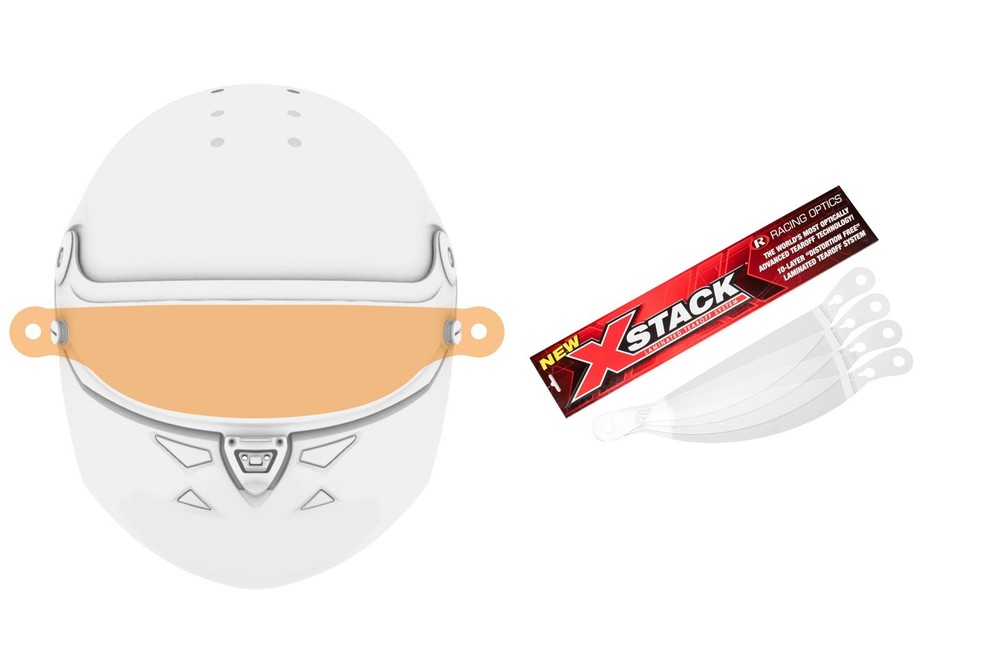 Racing Optics XStack Helmet Visor Tear Offs (Specify Design, and Quantity)