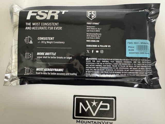 First Strike FSR+ Paintballs - 50 Count - White/White