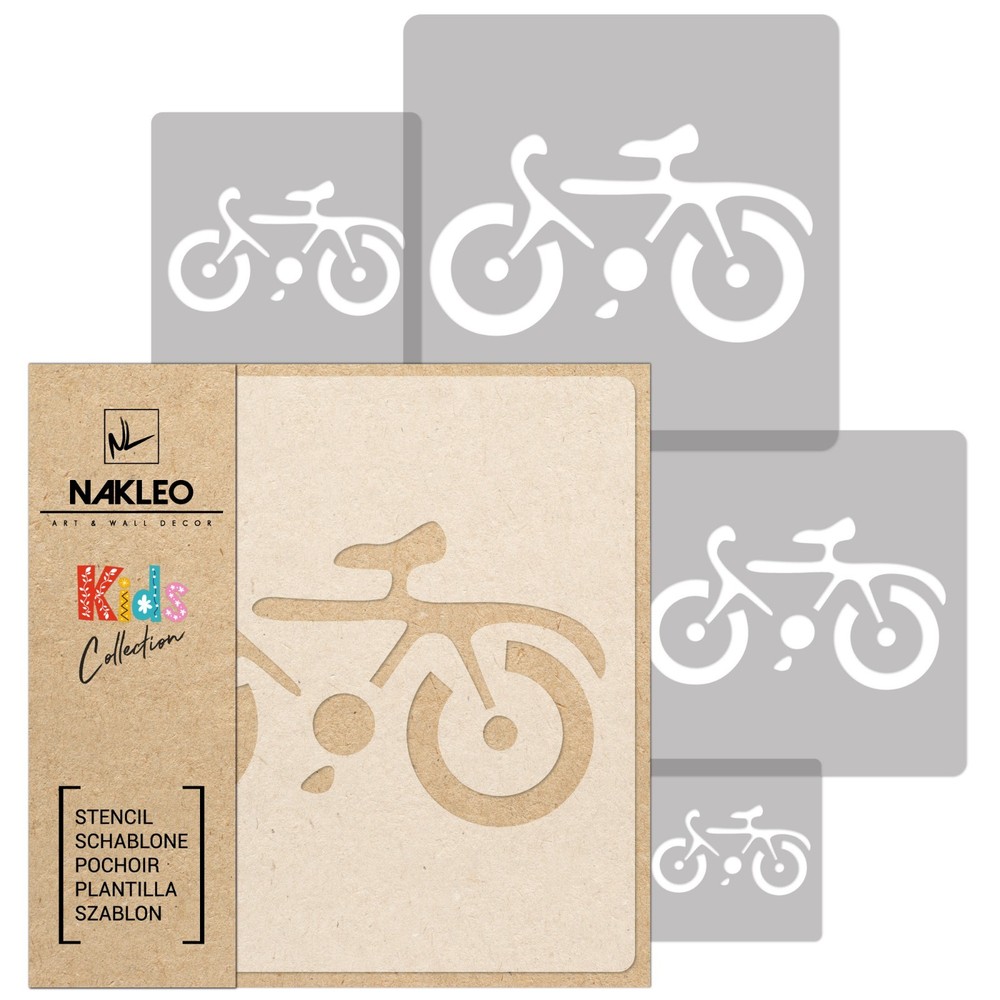 KIDS Reusable Plastic Stencils (5 pcs) // BICYCLE
