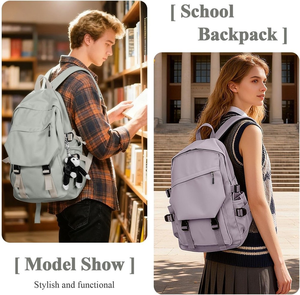 Compact 14-Inch Laptop Backpack with Multiple Pockets - Perfect for School