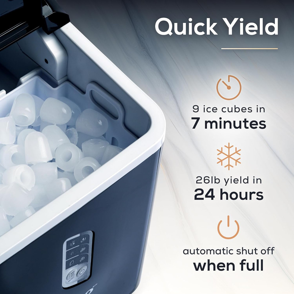 Igloo Handled Portable Ice Maker with Scoop - Ice Maker with LED Control Panel &