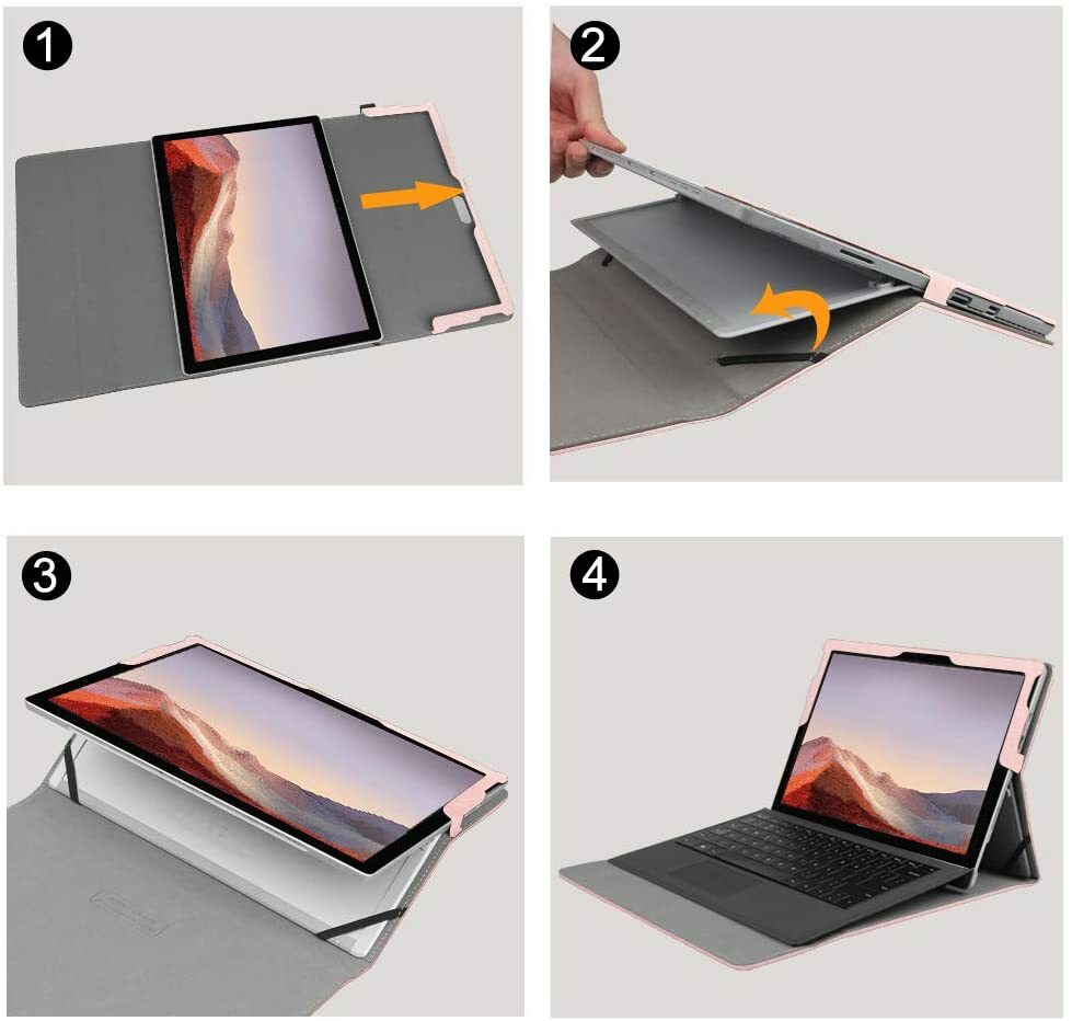 Case for Microsoft Surface Pro 7 Plus/Pro 7 6 5 4 3 12.3'' Multiple Angle Cover