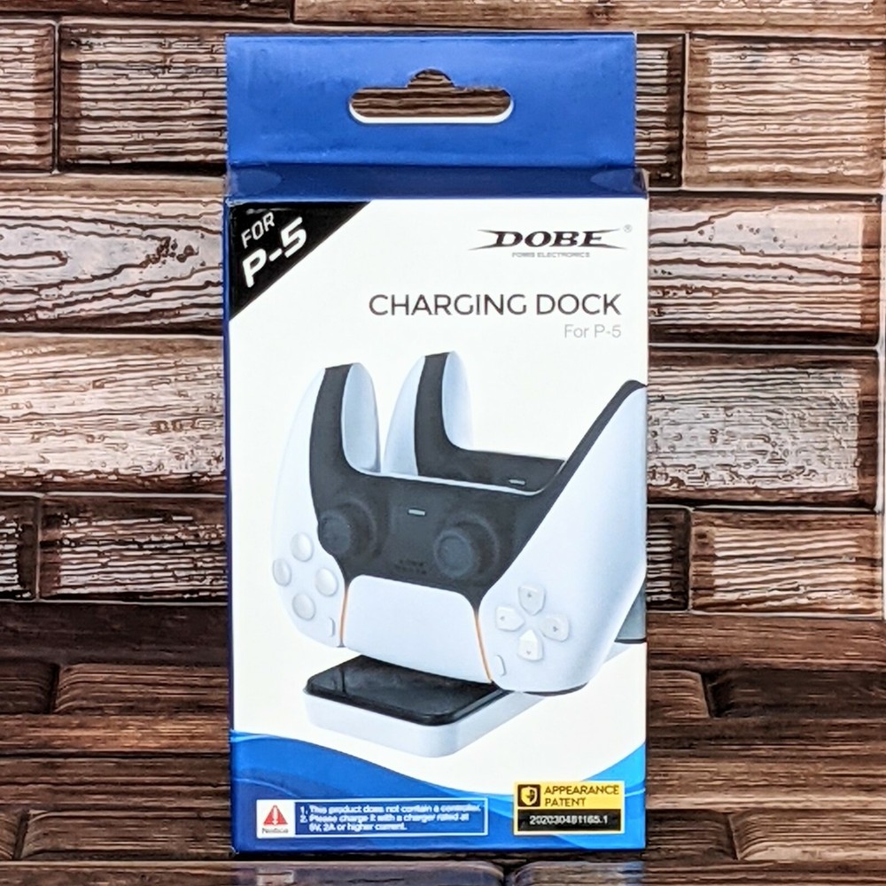 Dobe Dual PS5 Controller Fast Charging Dock, Compact and Lightweight, White