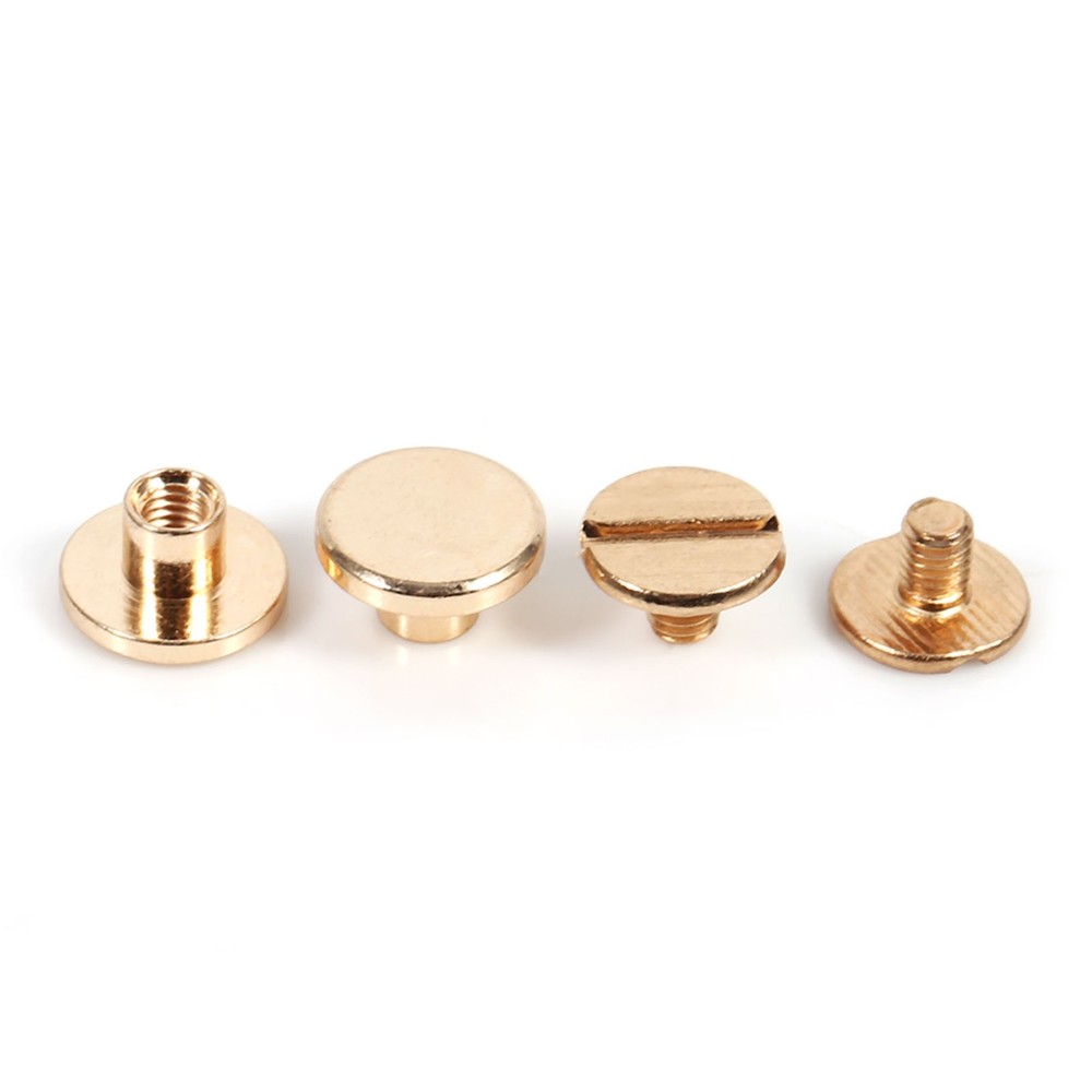 10sets Brass Button Stud Screw For Leather Rivet Belt DIY