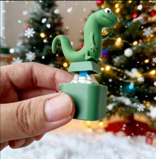 Christmas Gift Lizard sound button, simulation lizardkeychain, 1pcs