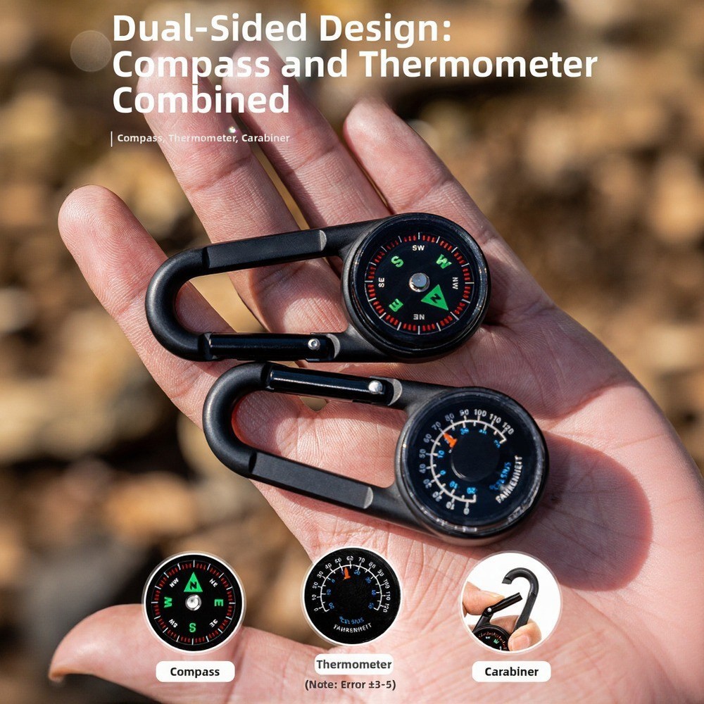 Outdoor Ready For Compass Thermometer with Clear Markings for Direction