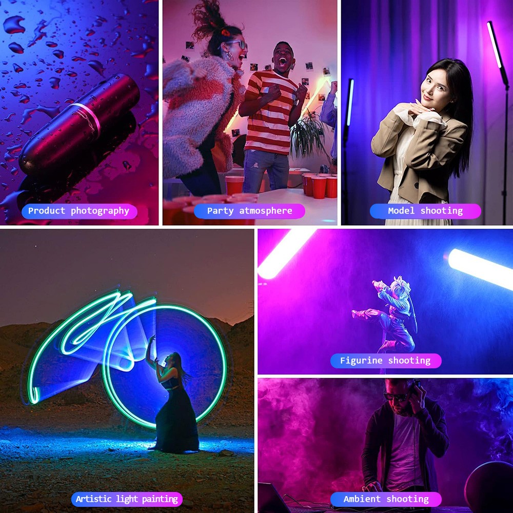 RGB LED Photography Lighting Portable Wand Handheld LED Video Light