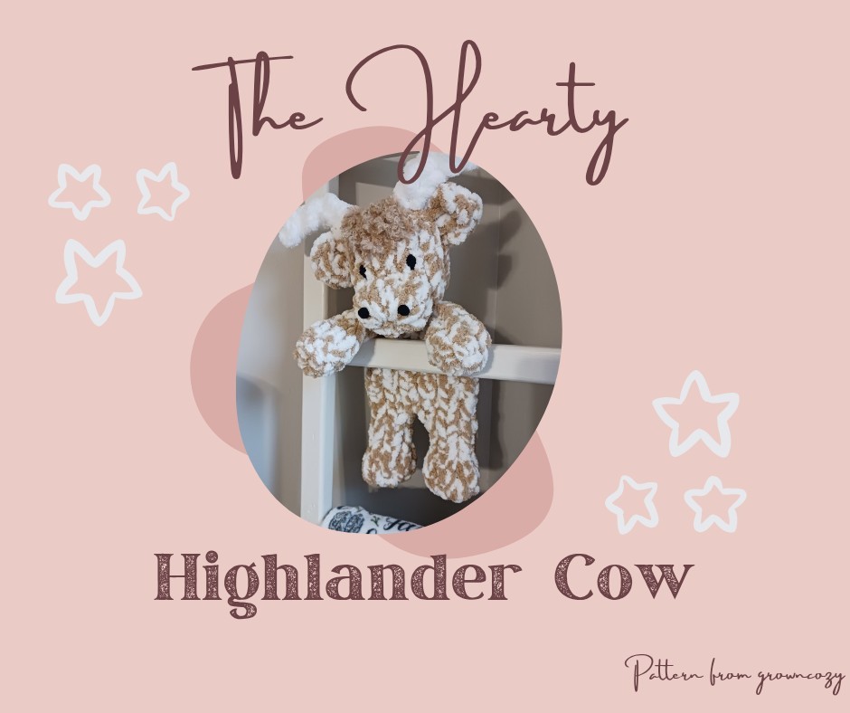 Highlander Cow Handknit Snuggler