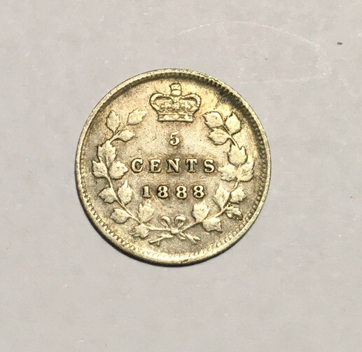 Canada 5c Silver 1888 VF