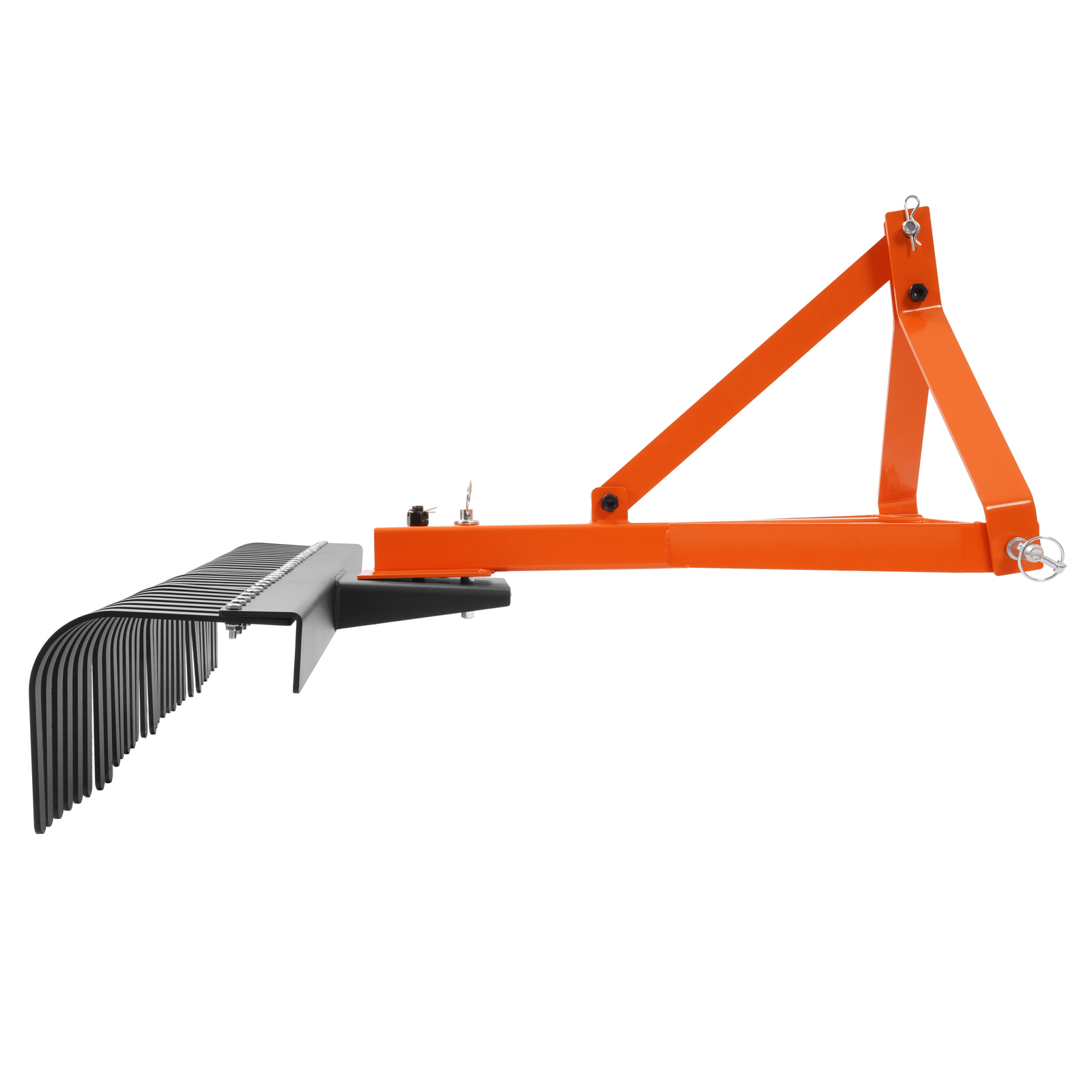 3-Point Landscape Rock Rake 60" Garden Tool For Cat 1 Tractor 360° Grass Comb