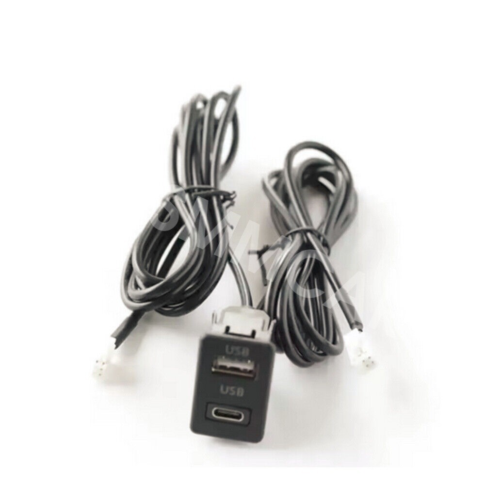 Car Multimedia Head Unit 4 Pin 6 Pin USB+Type-c Dual Port Socket Outlet Panel