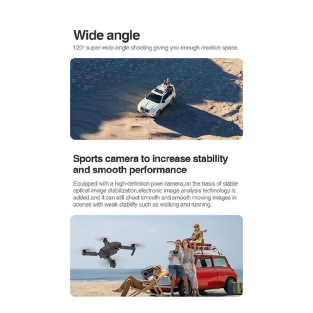 Black 4-Sided Sensor Drone – Obstacle Avoidance with 2 Rechargeable Batteries