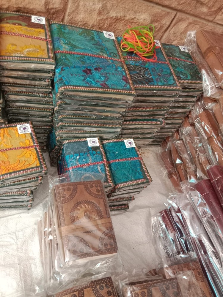 Patchwork Fabric Diary Journal Lot of 8 Sets (8x4=32 pcs) Gifting - Mix Pattern