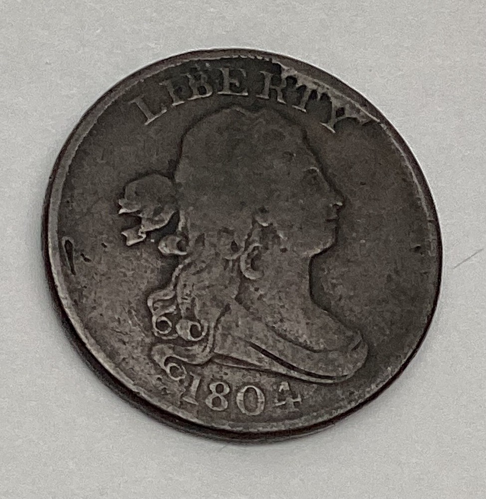 1804 Half Cent Crosslet 4 With Stems