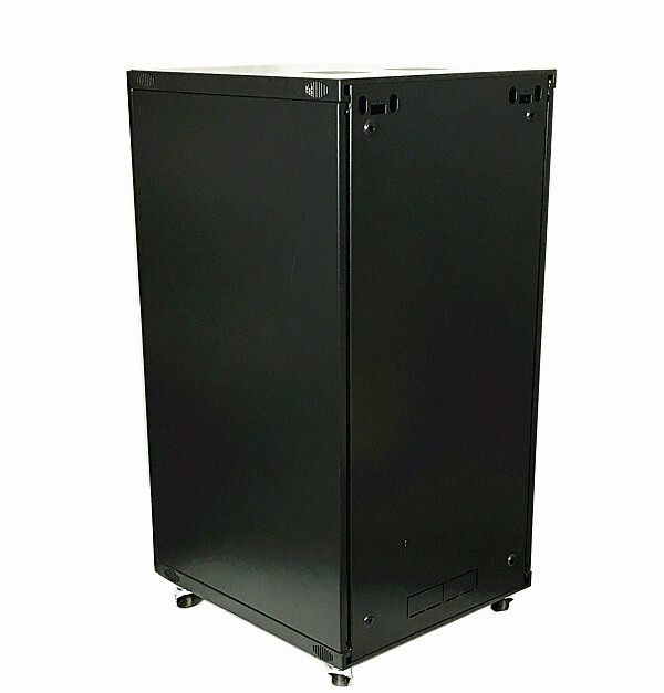 15U Wall Mount Network Server Cabinet Enclosure Glass Door Lock 22.75" Depth