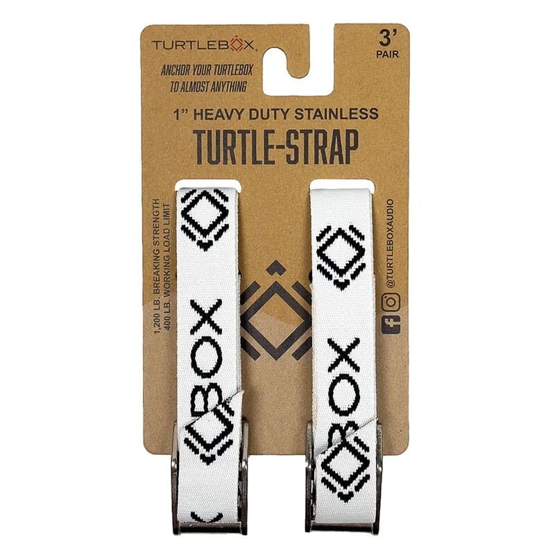 Turtlebox 1" Heavy Duty Tie Down Straps, 3' Pair, White (TB-STRAP-WHITE)