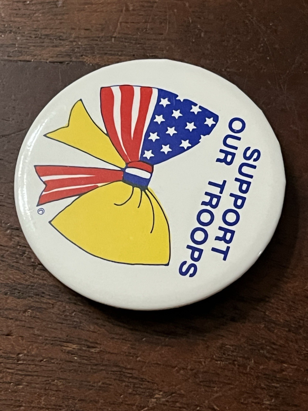 Support Our Troops 2 1/8 in Pinback Button Used Badge