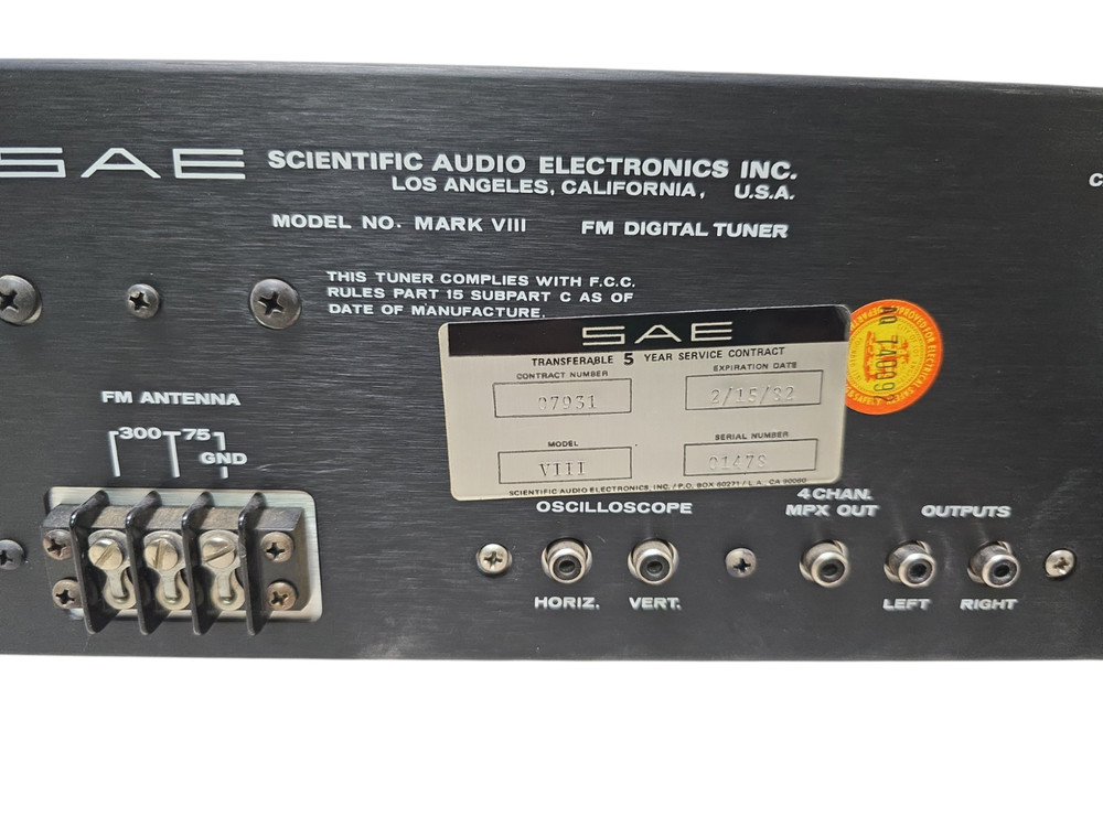 SAE Mark VIII FM Digital Tuner Tested