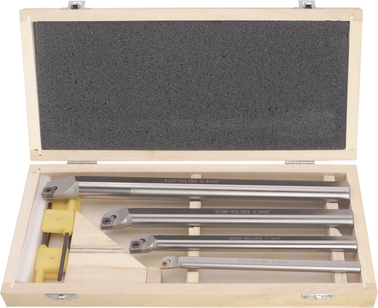 Indexable Boring Bar Set 4pcs/set, W. CCMT carbide Inserts-#1004-IDX