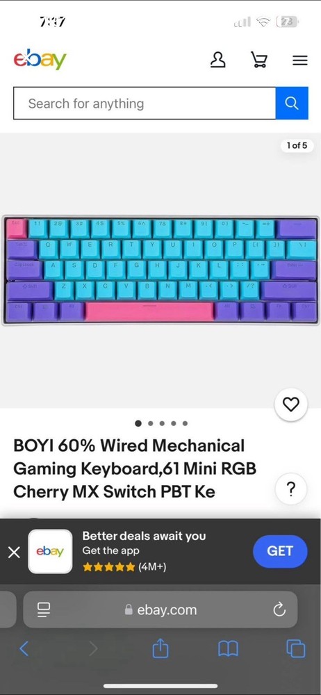 BOYI 60% Wired RGB Mechanical Keyboard & GWOLVES Hati HTM Red Mouse Bundle