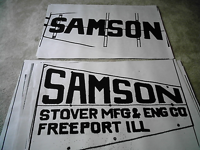 8ft Samson Steel Windmill Tail Vane Logo Layout for Stencil