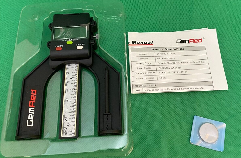 GemRed Digital Depth Guage Height Gauge for Router Table