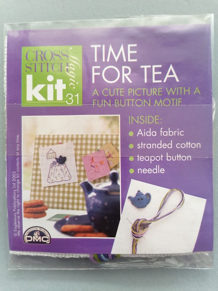 TIME FOR TEA - Counted Cross Stitch Magic Kit with Chart, DMC - from Issue 31