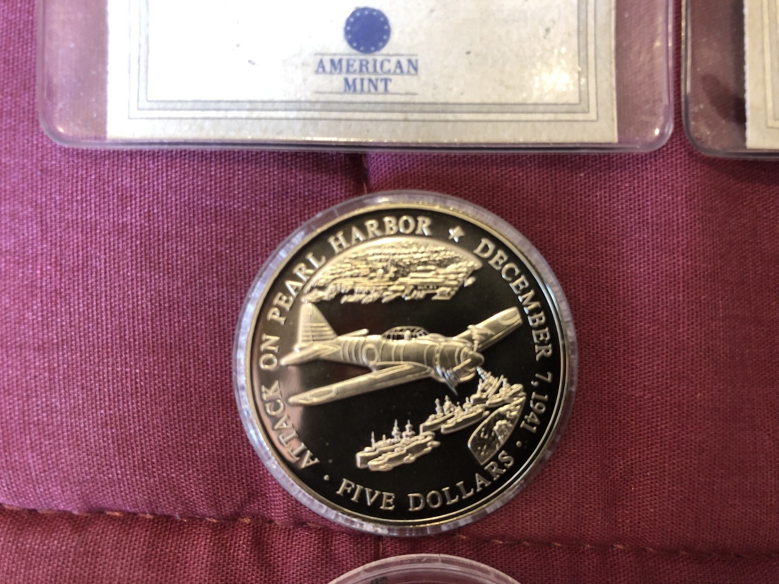 2000 Republic of Liberia $5 Attack on Pearl Harbor World War II Commemorative