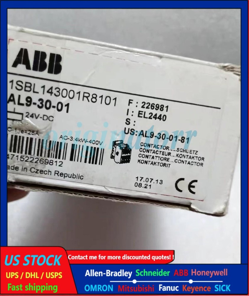 1pc ABB AL9-30-01 DC contactor 24VDC