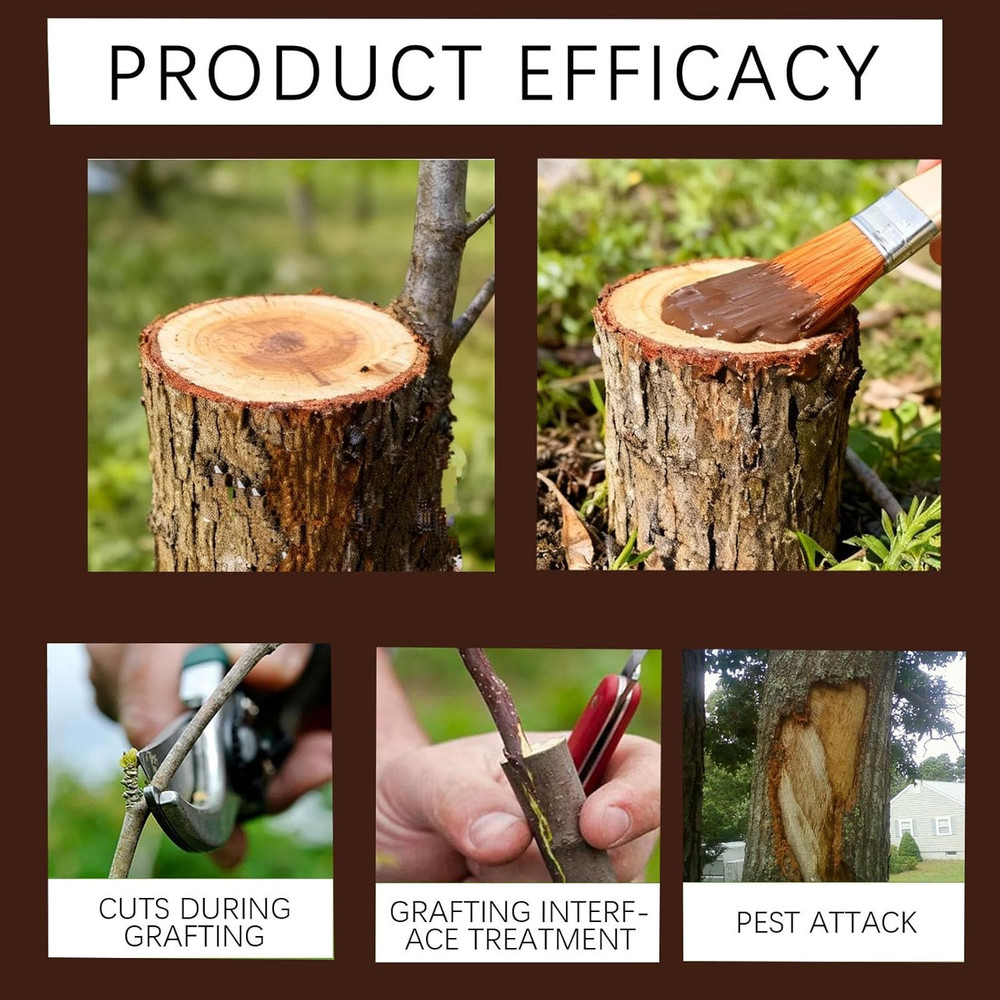 Tree Wound Pruning Sealer,Tree Wound Dressing with Brush, Bonsai Cut Paste, Tree